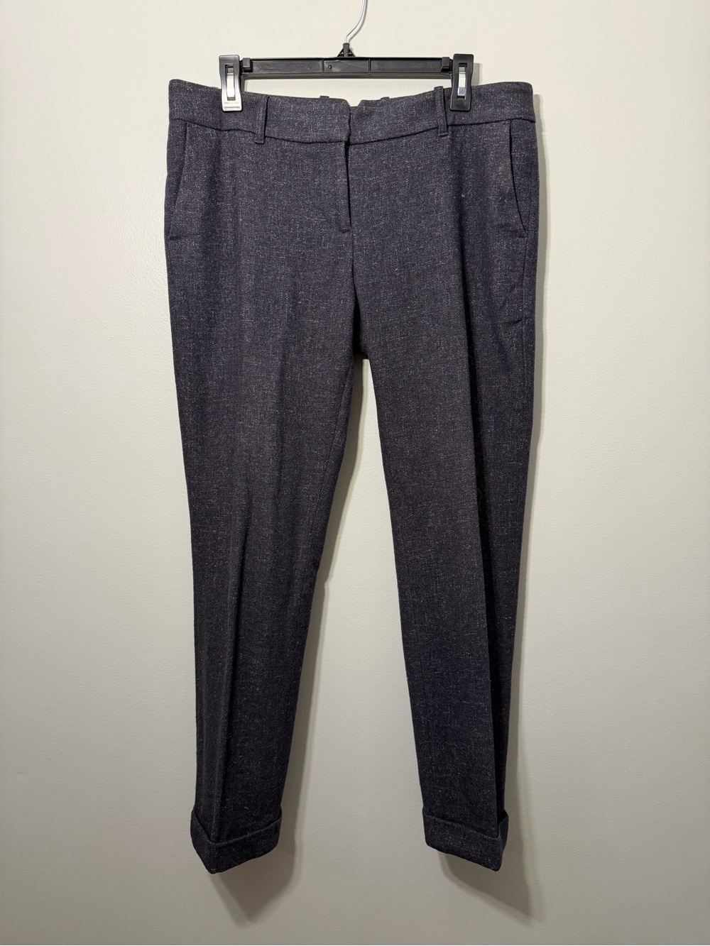 LOFT Dark Charcoal Tapered Trousers